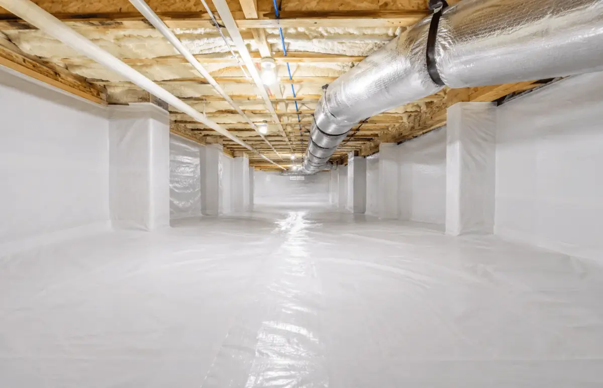 Crawlspace insulation and encapsulation under a Florida home