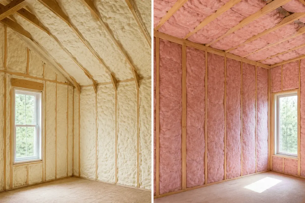 Insulation materials selected for the right R-value and long-term performance